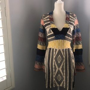 Free People Patchwork Sweater Dress NWT